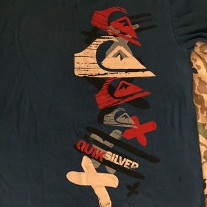 Quicksilver blue cotton graphic T-shirt Sz L